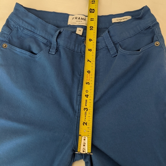 Frame Denim Le High Skinny Jean Blue Pants Mid Rise Size 26 - Picture 4 of 6